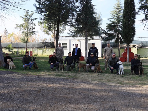 Kaymakam ŞAHİN, Jandarma Komutanlığı Köpek Timi Unsurları Eğitim Alanı'nı Ziyaret Etti